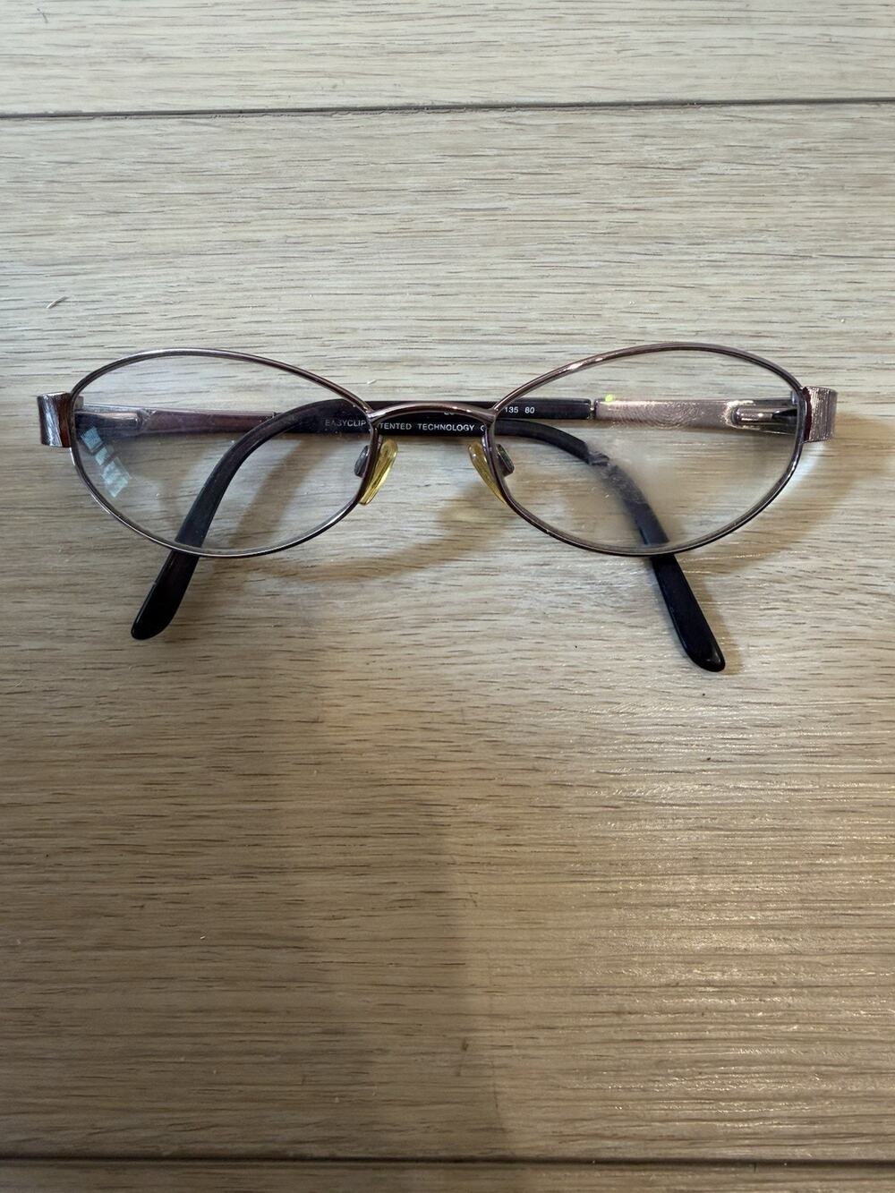 Easyclip Patented Technology Eyeglasses Frame EC123 Women Bronze Metal 52-17-135